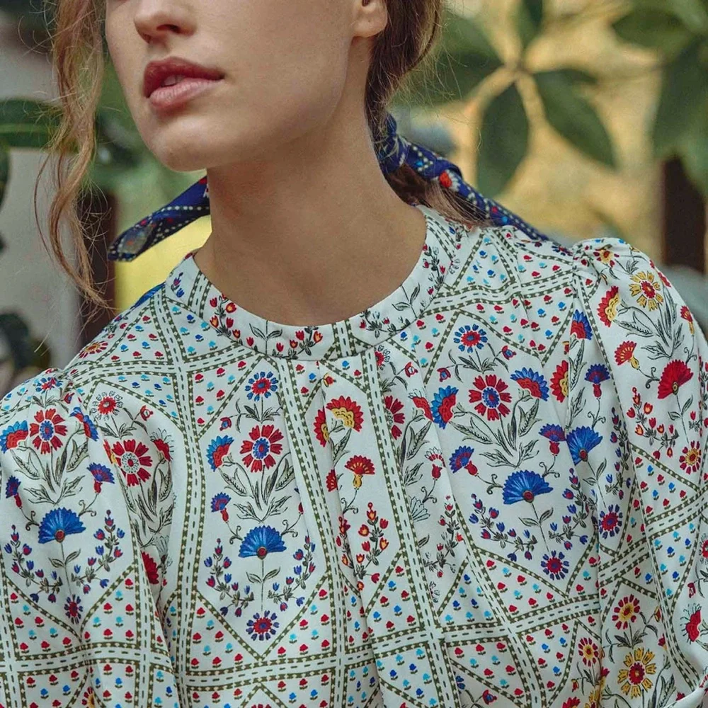 Hunter Bell Crosby Dress Cream Trellis XL NWT rare Originally $550 - Picture 4 of 5